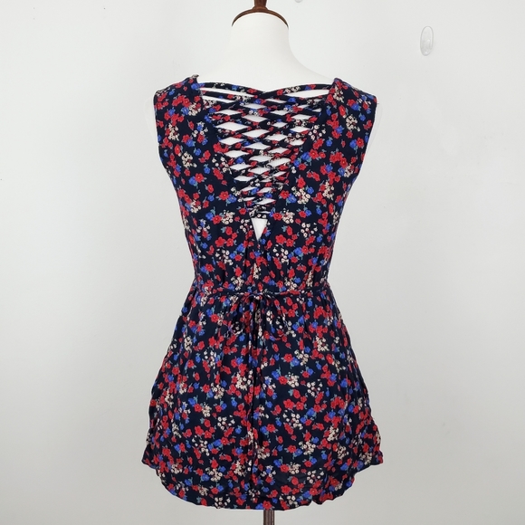 Forever 21 Floral Criss Cross Back Tunic - Picture 9 of 13
